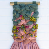 Green + Pink Woven Wall Hanging