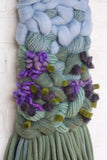 "Iris" | Green + Purple Woven Wall Hanging