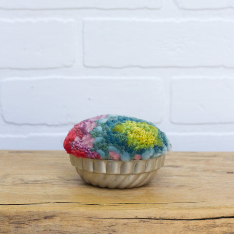 Vintage Jell-O Mold Puff Sculpture: Rainbow