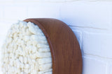 Mega Puff in Vintage Teak Frame | Neutral