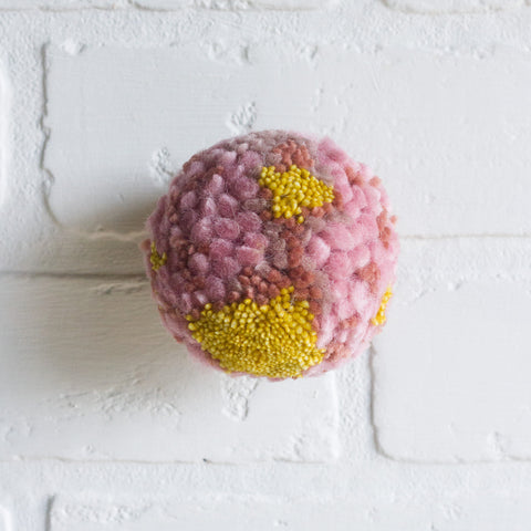 Mini Puff | Pink and Chartreuse