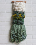 Woven Wall Hanging | Greens + Chartreuse