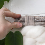 Neutral + Chunky Woven Wall Hanging on Driftwood