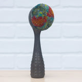 Polka Dot Scoop Puff Sculpture | Orange + Green