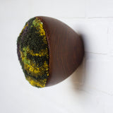 Puff Collection | Fluffy Green Wools in Vintage Teak Bowl