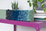 Puff Collection | Safety Deposit Box with Blue Ombre Fiber Art