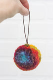 Mini Puff Ornament | Fiber Sculpture, Rainbow 1