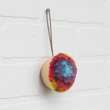 Mini Puff Ornament | Fiber Sculpture, Rainbow 1