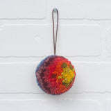Mini Puff Ornament | Fiber Sculpture, Rainbow 3