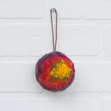 Mini Puff Ornament | Fiber Sculpture, Rainbow 4