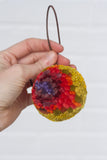 Mini Puff Ornament | Fiber Sculpture, Rainbow 5