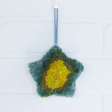 "Twinkle" Star Puff Ornament | Chartreuse + Green 2