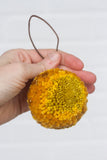 Mini Puff Ornament | Fiber Sculpture, Yellow