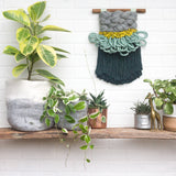 CLOUD 10 COLLECTION: Pine Green and Seafoam Cloud | Woven Wall Hanging