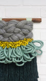 CLOUD 10 COLLECTION: Pine Green and Seafoam Cloud | Woven Wall Hanging