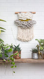 CLOUD 10 COLLECTION: White, Grey, Chartreuse Cloud | Woven Wall Hanging