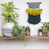 CLOUD 10 COLLECTION: Pine Green + Chartreuse Cloud | Woven Wall Hanging