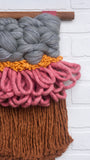 CLOUD 10 COLLECTION: Maple, Guava + Grey Cloud | Woven Wall Hanging