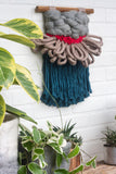 CLOUD 10 COLLECTION: Blue, Beige + Red Cloud | Woven Wall Hanging