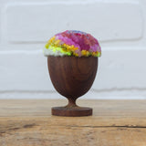 Mini Puff in Vintage Teak Egg Cup | Inside-Out Firelight