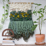 Woven Wall Haning | Green + Chartreuse