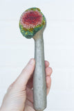 Puff Fiber Sculpture in Vintage Metal Scoop | Watermelon