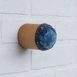 Mini Puff | Blue | Fiber Sculpture in Wood Frame