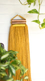Mustard + Copper Woven Wall Hanging with Long Fringe