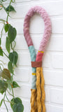 Mustard Wrapped Rope Wall Hanging