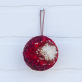 Mini Puff Ornament | Red + White (15)