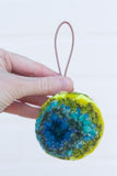 Mini Puff Ornament | Aqua + Neon (7)