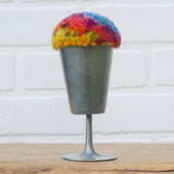 "Float" Puff in Vintage Pewter Goblet | Inside Out Rainbow