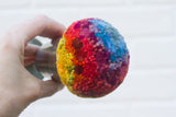 "Float" Puff in Vintage Pewter Goblet | Inside Out Rainbow