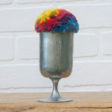 "Float" Puff in Vintage Pewter Goblet | Rainbow