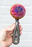 Puff Fiber Sculpture in Vintage, Ribbed Scoop | Purple + Orange