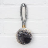 Oversized Scoop Puff, Gold Dipped | Black + White with Gold Sprinkles