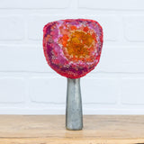 Vintage Ice Scraper/Scoop Puff Sculpture | Orange + Berry