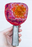 Vintage Ice Scraper/Scoop Puff Sculpture | Orange + Berry