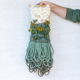 Woven Wall Hanging | Green + White